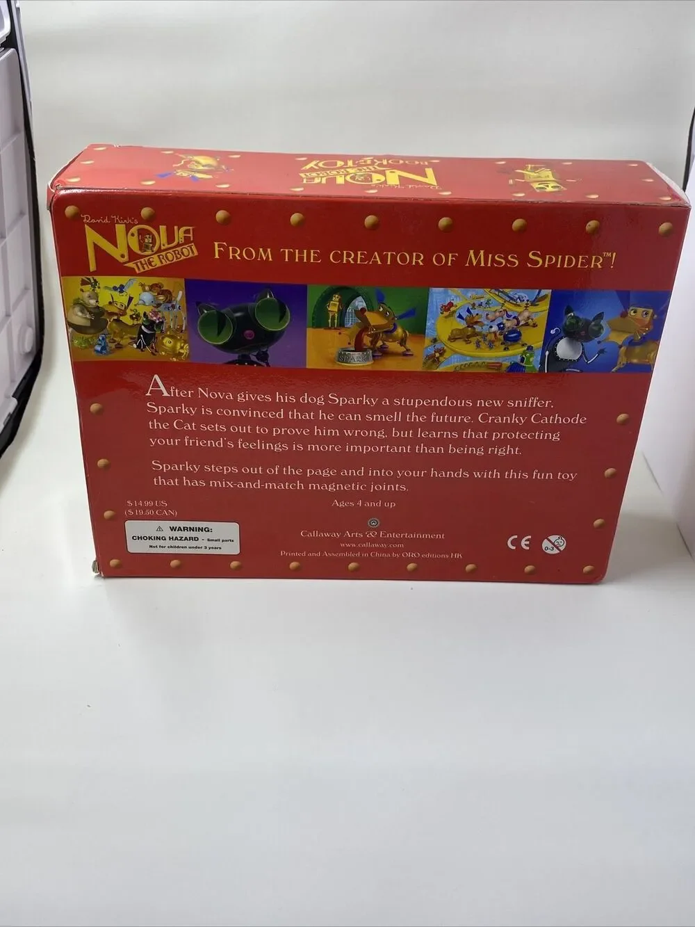 DAVID KIRK'S Nova The Robot Sparky Dog BOOK & TOY Set